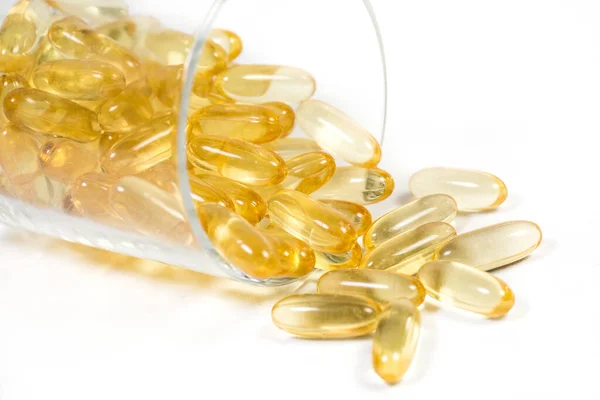 Omega Vitaminas Para Salud Aceite Pescado Suplemento Dietético — Foto de Stock