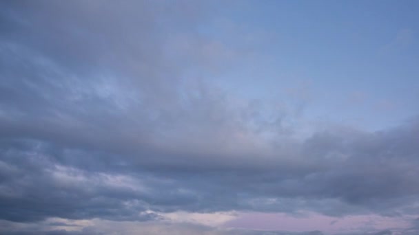 Deszczowe Chmury Zachodzie Słońca Upływ Czasu Duże Chmury — Wideo stockowe