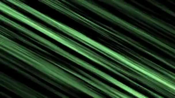 Motion Stripes Anime Style Green Color Black Background — Stock Video