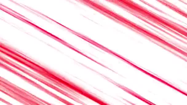 アニメ風の動き縞 白を基調とした赤 — ストック動画