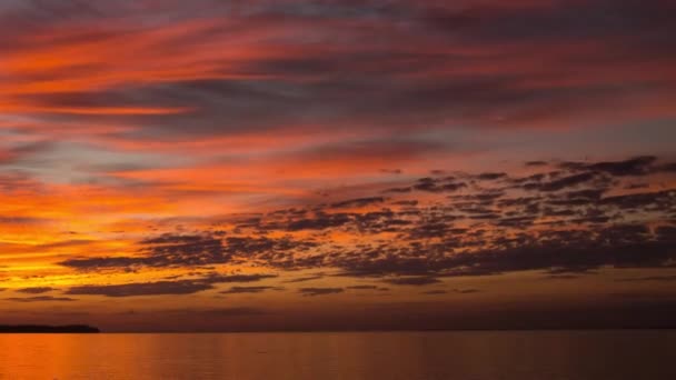 Όμορφη Πορτοκαλί Ανατολή Πρωί Ρομαντικό Ηλιοβασίλεμα Δραματική Ανατολή Χρονοδιαγράμματα — Αρχείο Βίντεο