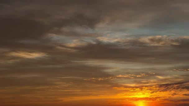 Amanecer Naranja Por Mañana Amanecer Romántico Dramático Amanecer Verano Junto — Vídeos de Stock