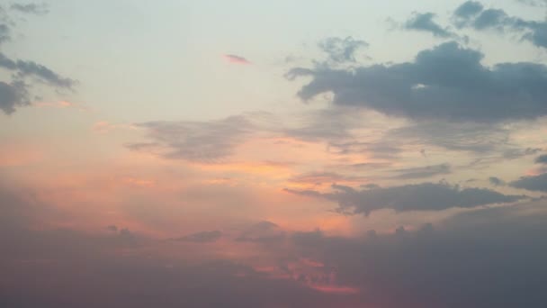 Bulutlu Dramatik Gün Batımı Turuncu Zaman Aşımı — Stok video