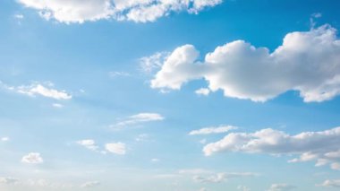 Mavi gökyüzü ve bulutlar, zaman aşımı, 4k