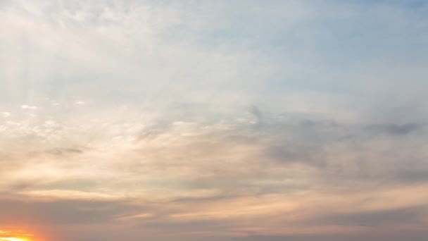 Cielo Con Bellissimo Tramonto Arancione Time Lapse — Video Stock