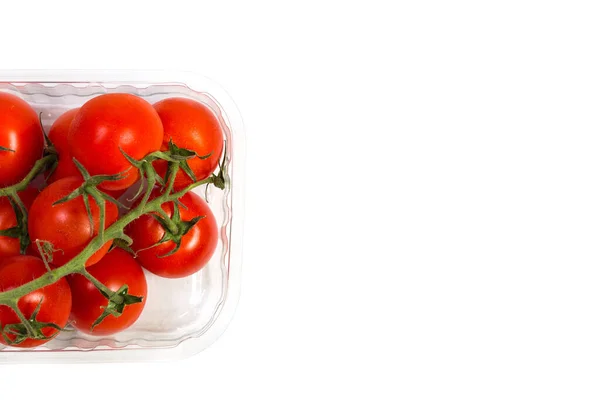 Ντομάτες Κόκκινες Για Σαλάτα Λευκό Φόντο — Φωτογραφία Αρχείου