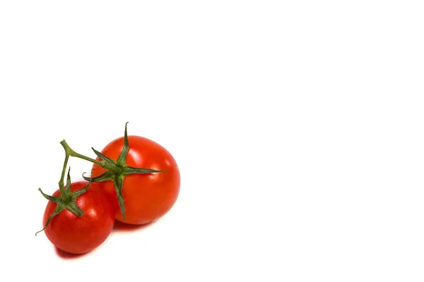 Tomates Rojos Cereza Para Ensalada Sobre Fondo Blanco — Foto de Stock