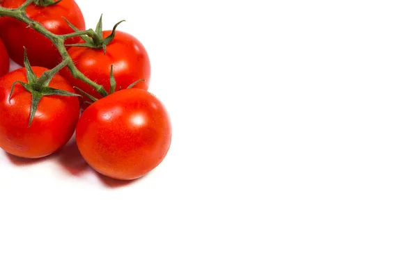 Tomat Merah Ceri Untuk Salad Latar Belakang Putih — Stok Foto