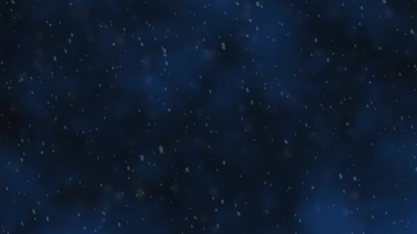 Snowfall Blue Background Winter — Stockvideo