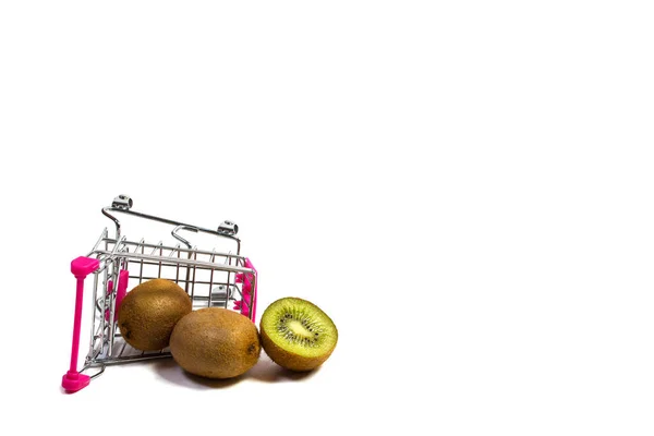 Fresh Tasty Kiwi White Background — Stock Photo, Image