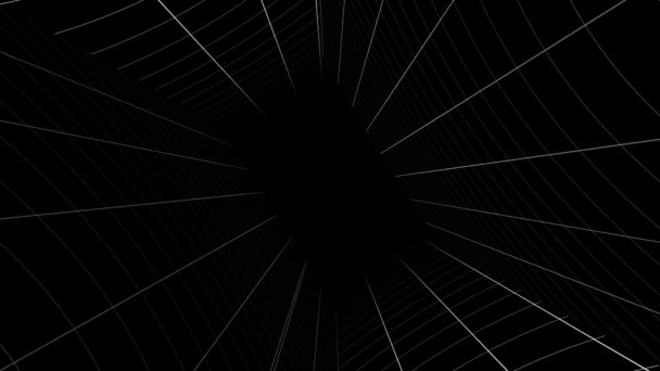方格网格在黑色背景上旋转 — 图库视频影像