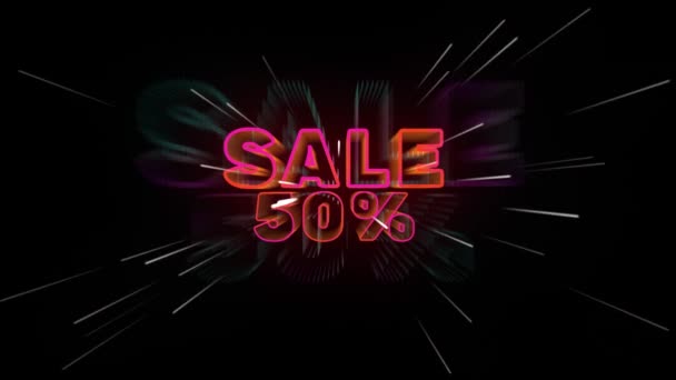 Neon Lettering Footage Sale — Stock Video