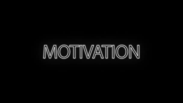 Word Motivation Med Glitch Effekt Svart Bakgrund — Stockvideo