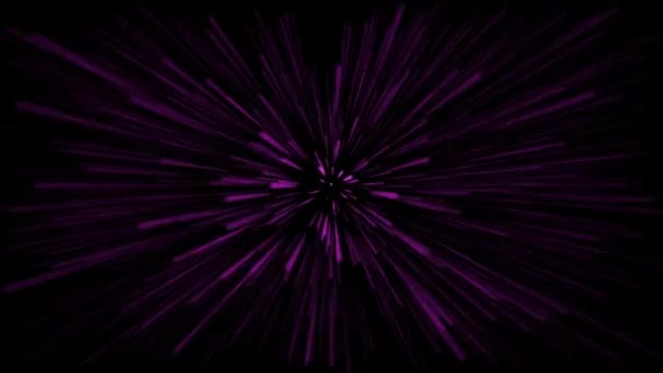 Vol Néon Dans Espace Fond Couleur Violette — Video
