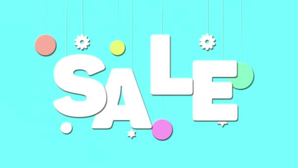 Footage Christmas Sale Yellow Background — Stock Video