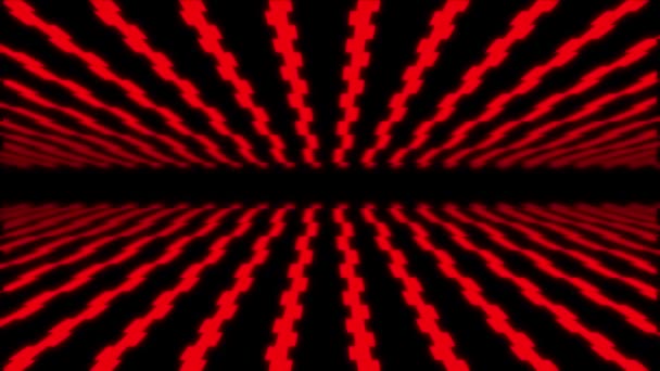 Fractal Retro Neon Fractal Red Stripes — 图库视频影像