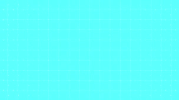 Puntini Quadrati Lampeggiano Griglia Punteggiata Sfondo Blu — Video Stock