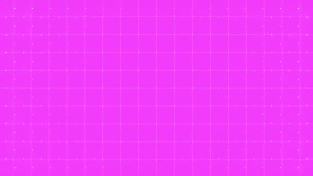 Puntini Quadrati Lampeggiano Griglia Punteggiata Sfondo Rosa — Video Stock