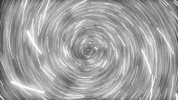 Sonsuz Yıldızlar Hareket Dönüş Siyah Bir Zemin Üzerinde Tünel — Stok video