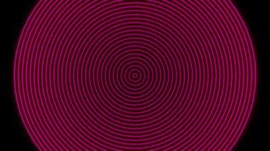 Pembe daireler siyah arkaplanda hızla ayrılır