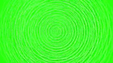 Çokyüzlü yeşil arka planda hızla büyür ve döner