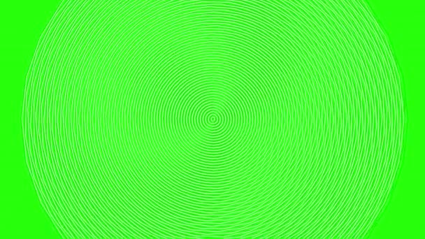 Neon Polyhedrons Spinning Very Fast Green Background — Stock Video