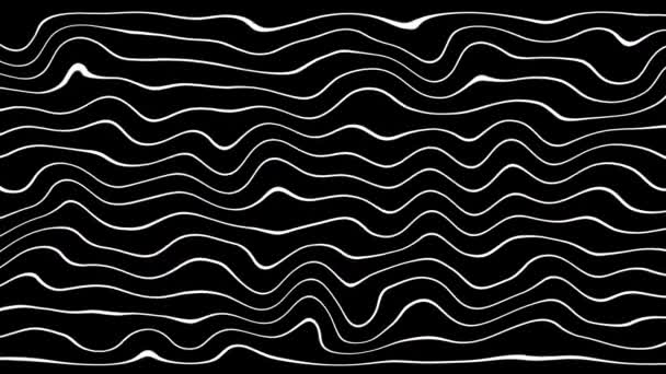 White Stripes Moving Black Background — Stock Video