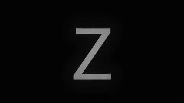 字母Z在黑色背景上燃烧 字母Z在黑色背景上燃烧 — 图库视频影像
