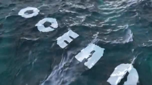 Lautan Air Jernih Laut Dengan Gelombang Laut Musim Panas Air — Stok Video