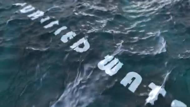 Eau Purifiée Eau Claire Dans Mer Avec Des Vagues Mer — Video