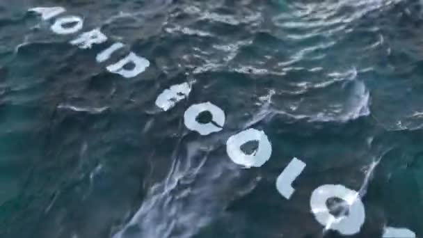 Ecología Del Mundo Agua Clara Mar Con Olas Mar Verano — Vídeo de stock