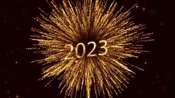Nuevo Año 2023 Fuegos Artificiales Para Nuevo Año Nuevo Año — Vídeos de Stock