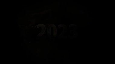 2023 yılının en güzel tarihi Çin tarzı, eski tarz, yeni yıl 2023, haki rengi arka plan.