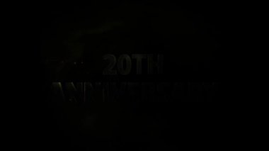 Çin tarzı 20. yıl dönümü, antik tarz, 20 yıl, 20. yıldönümü kutlaması, yeşil arka plan.