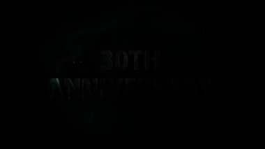 Çin tarzında güzel bir 30. yıl dönümü, antik tarz, 30 yıl, 30. yıldönümü kutlaması, turkuaz arka plan.