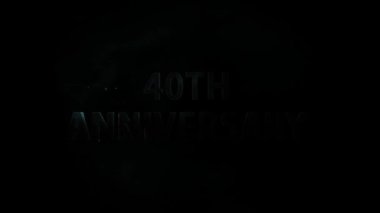 Çin tarzında 40. yıl dönümü, antik tarz, 40 yıl, 40. yıldönümü kutlaması, turkuaz arka plan.