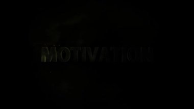 Beautiful inscription MOTIVATION in Chinese style, ancient style, MOTIVATION, motivation for action, green background