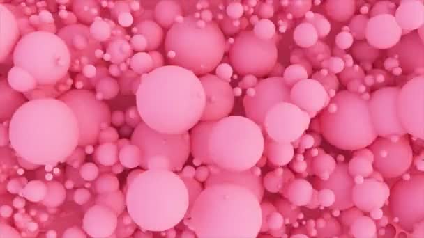 Lots Pink Balloons Heart Love Logo — Wideo stockowe