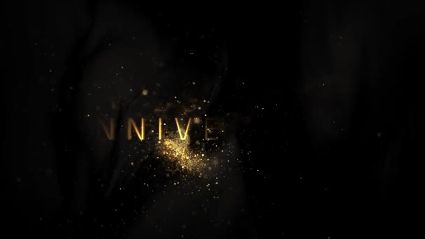 Altın Parçacıklarıyla Yıldönümü Kutlaması Lüks Tarzı Logo — Stok video