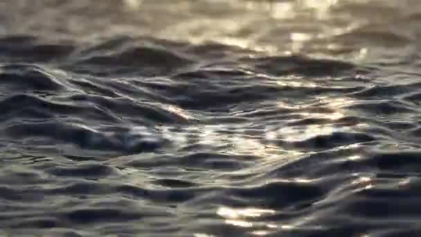 Слух Путешествует Воде Закате Слово Водой — стоковое видео