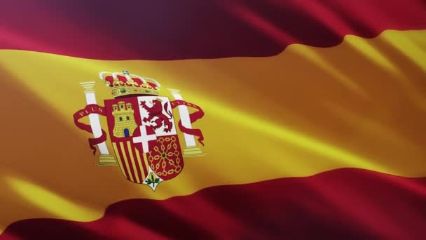 Waving Flag Spain Large Flag — Stockvideo