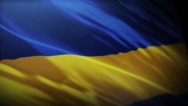 Waving Flag Ukraine Large Flag War Ukraine Independence Ukraine — Vídeos de Stock