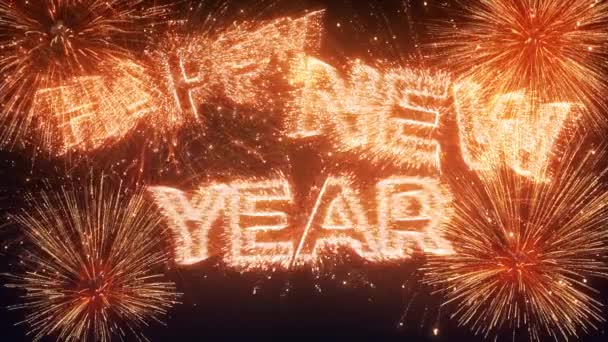 Happy New Year 2023 Greetings Fireworks Year 2023 — Stock Video