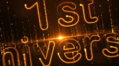 Happy 1st anniversary, date celebration, anniversary 1st Gold