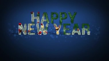 New Years inscription Happy New Year, new year 2023, New Years holiday, blue background