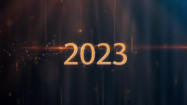 Νέο Έτος 2023 Όμορφο Φόντο Τον Εορτασμό Της Νέας Χρονιάς — Αρχείο Βίντεο