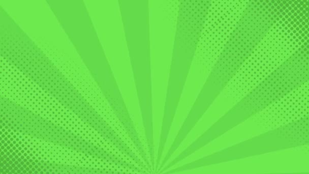 Anime Background Green Background Green Cartoon Background Spinning Background — Vídeo de Stock