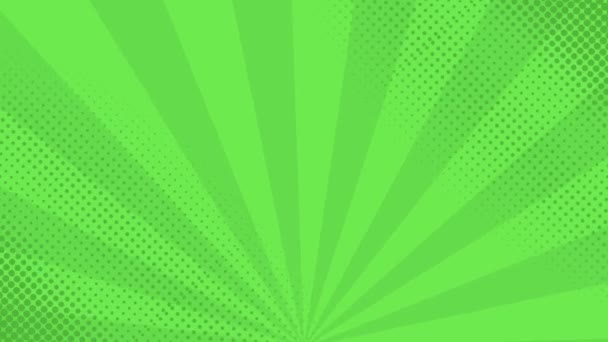 Anime Background Green Background Green Cartoon Background Spinning Background — Vídeo de stock