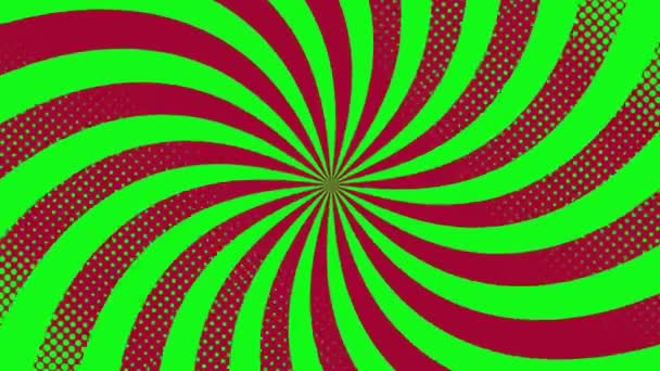 Anime Background Red Green Background Red Green Cartoon Background Spinning — Stock video