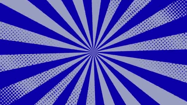 Pop Art Background Blue Background Blue Cartoon Background — Stockvideo